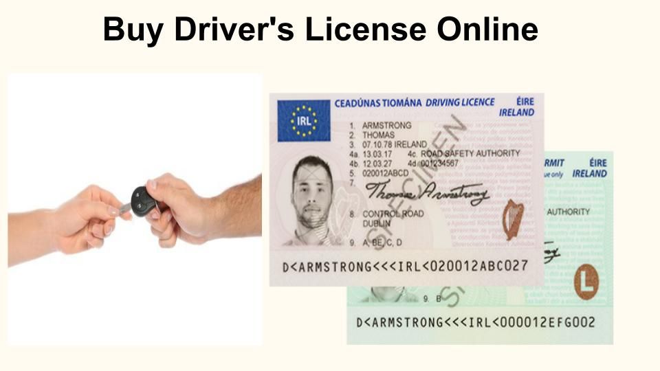 Buy Irish driving license online without test