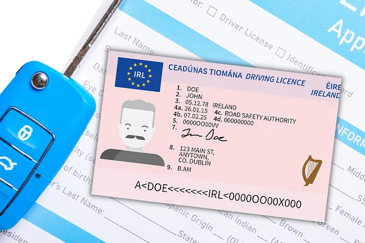 Buy Irish driver's license online without tests