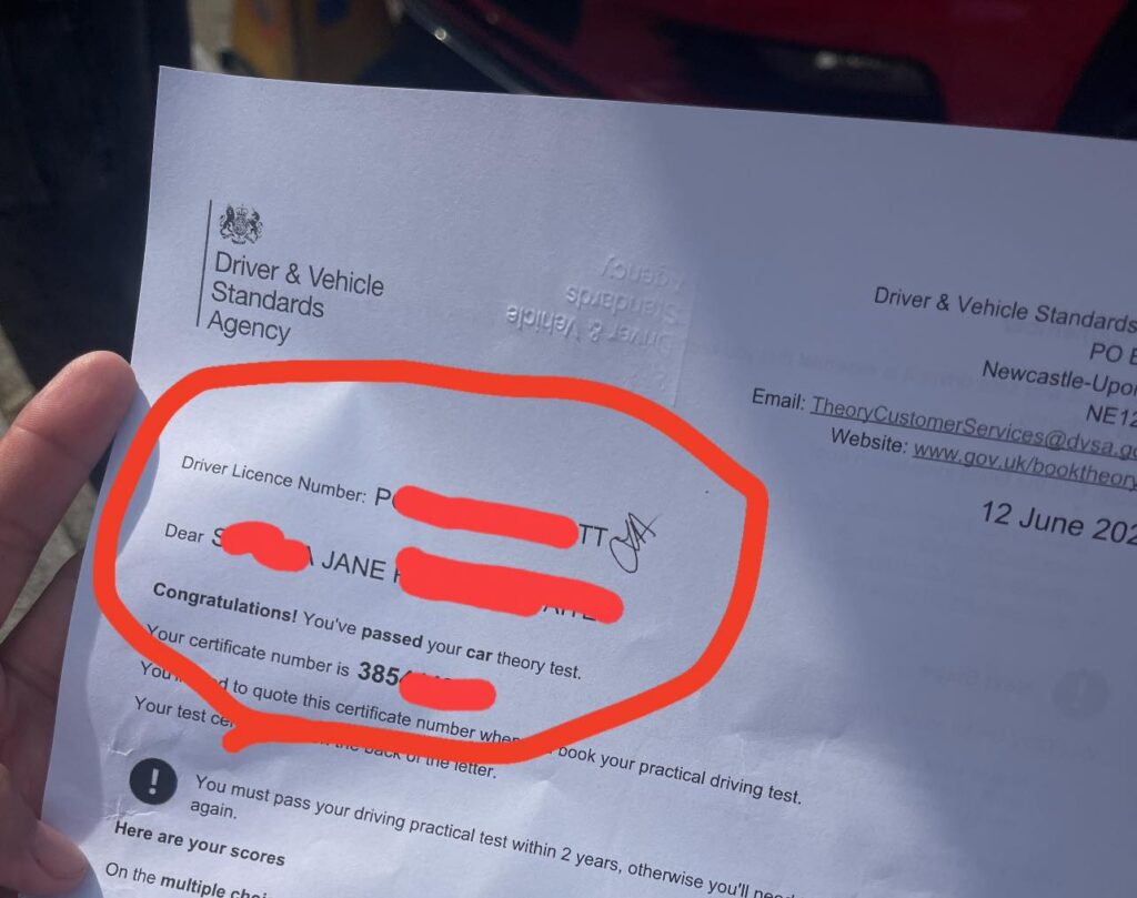 Buy UK Theory Test Certificate without exams